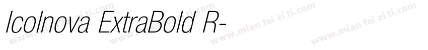 Icolnova ExtraBold R字体转换